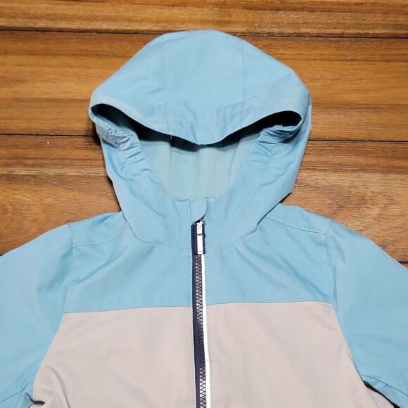 Swiss Tech Toddler Full Zip Blue Hooded Rain Jacket - Size 5T - Picture 2 of 8